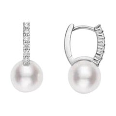 Mikimoto Akoya Cultured Pearl Earring with Diamonds MEA10228ADXW