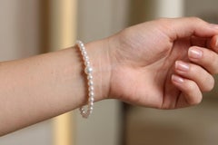Mikimoto Akoya Cultured Pearl Graduated Strand Bracelet in 18k Yellow Gold