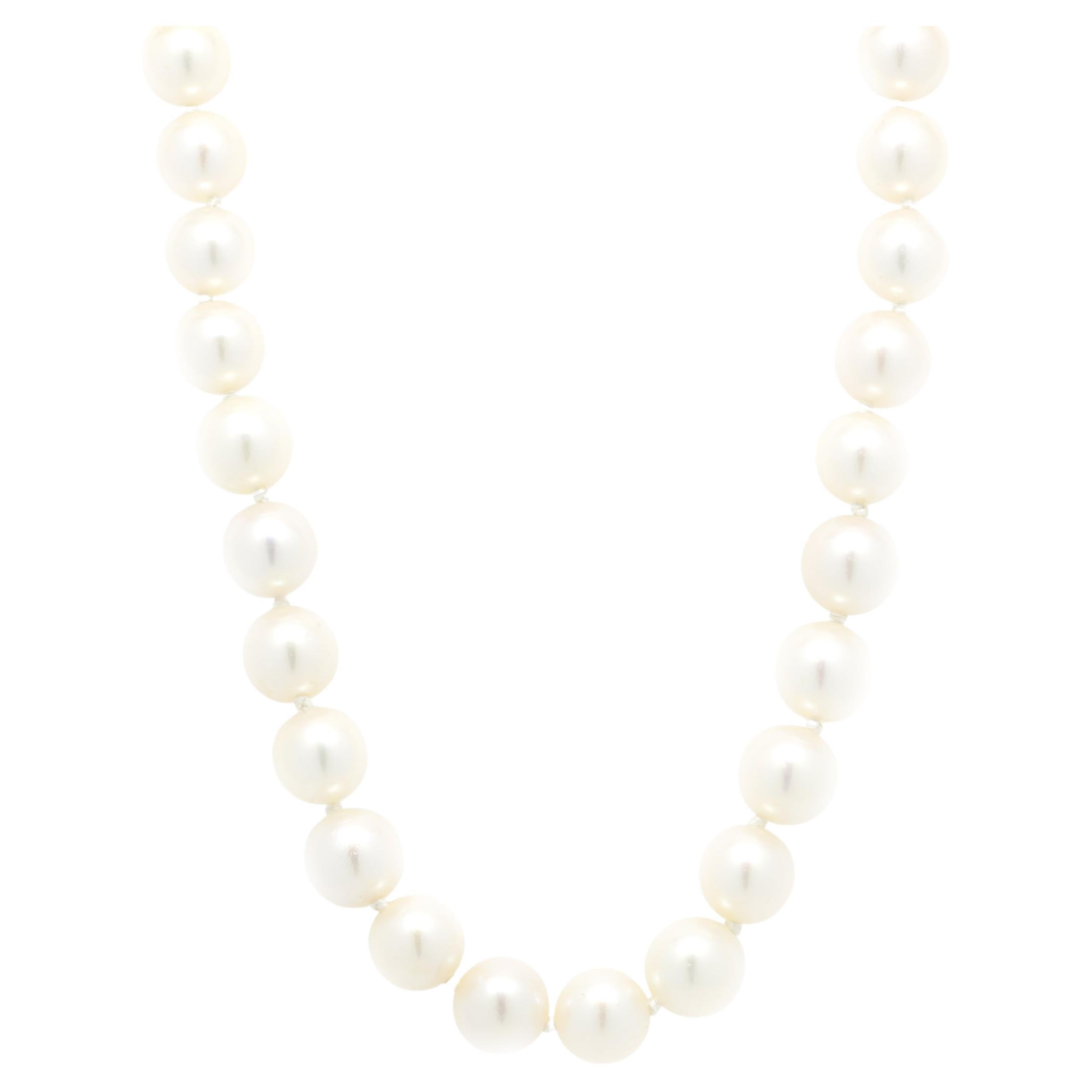 Mikimoto Akoya Cultured Pearl Necklace with Sterling Silver Clasp