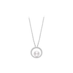 Mikimoto Akoya Cultured Pearl Pendant with Diamonds MPA10369ADXW