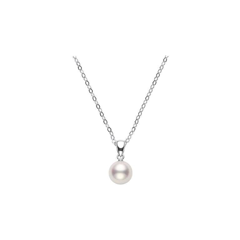 Pendentif Perle Akoya Mikimoto K18 Or Jaune - Collier Bijou De Luxe - J34-2