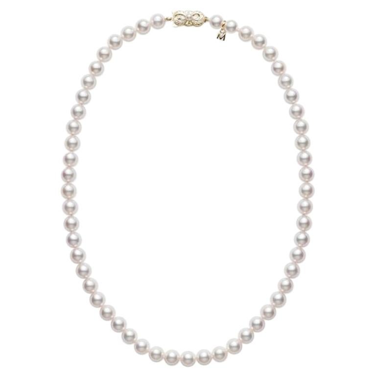 Mikimoto Akoya Cultured Pearl Strand Necklace U60120K For Sale