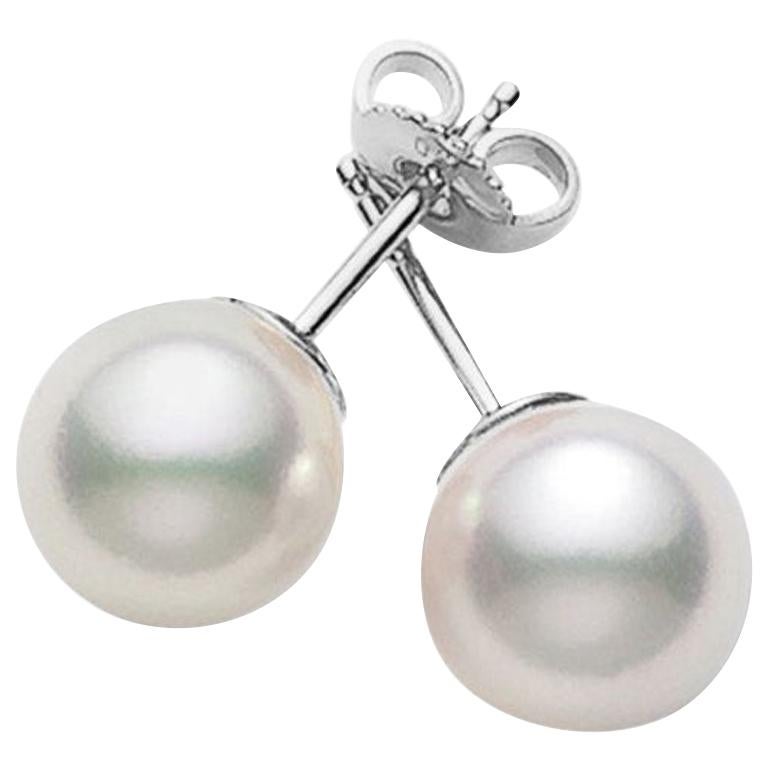 Mikimoto Akoya Cultured Pearl Stud PES601W For Sale