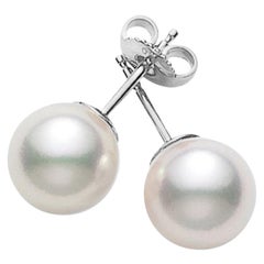 Mikimoto Akoya Cultured Pearl Stud PES701W Used Mikimoto Akoya Cultured Pearl Stud PES701W
