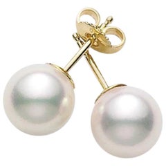 Used Mikimoto Akoya Cultured Pearl Stud PES752K