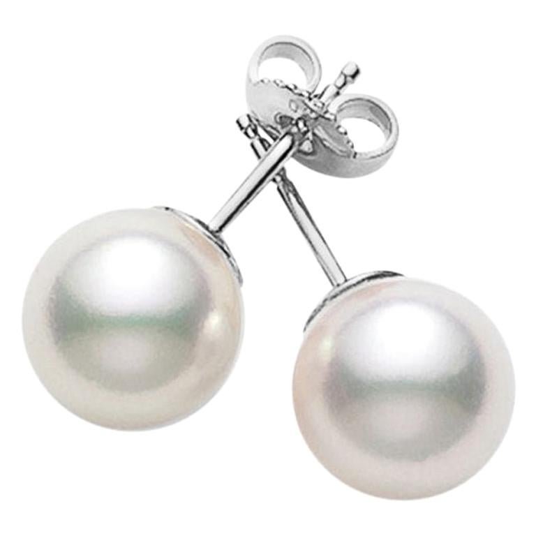 Mikimoto Akoya clous de style perles de culture PES753W