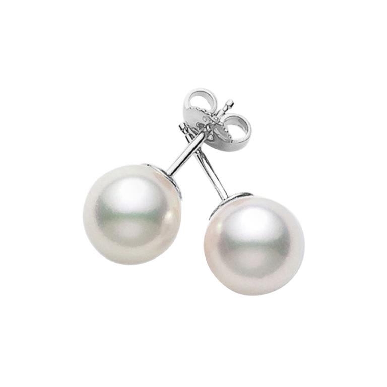 Mikimoto Akoya clous de culture perles PES802W