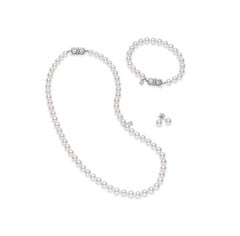 Mikimoto Akoya Cultured Pearl Three-Piece Set UN70118VS1W3