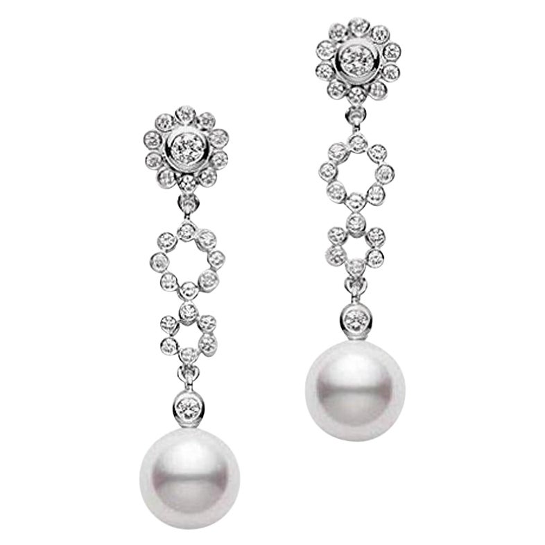 Mikimoto Akoya-Zuchtperlen-Diamanten-Ohrring PEA824DW