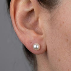 Mikimoto Akoya Pearl and Diamond Necklace and Earrings Set