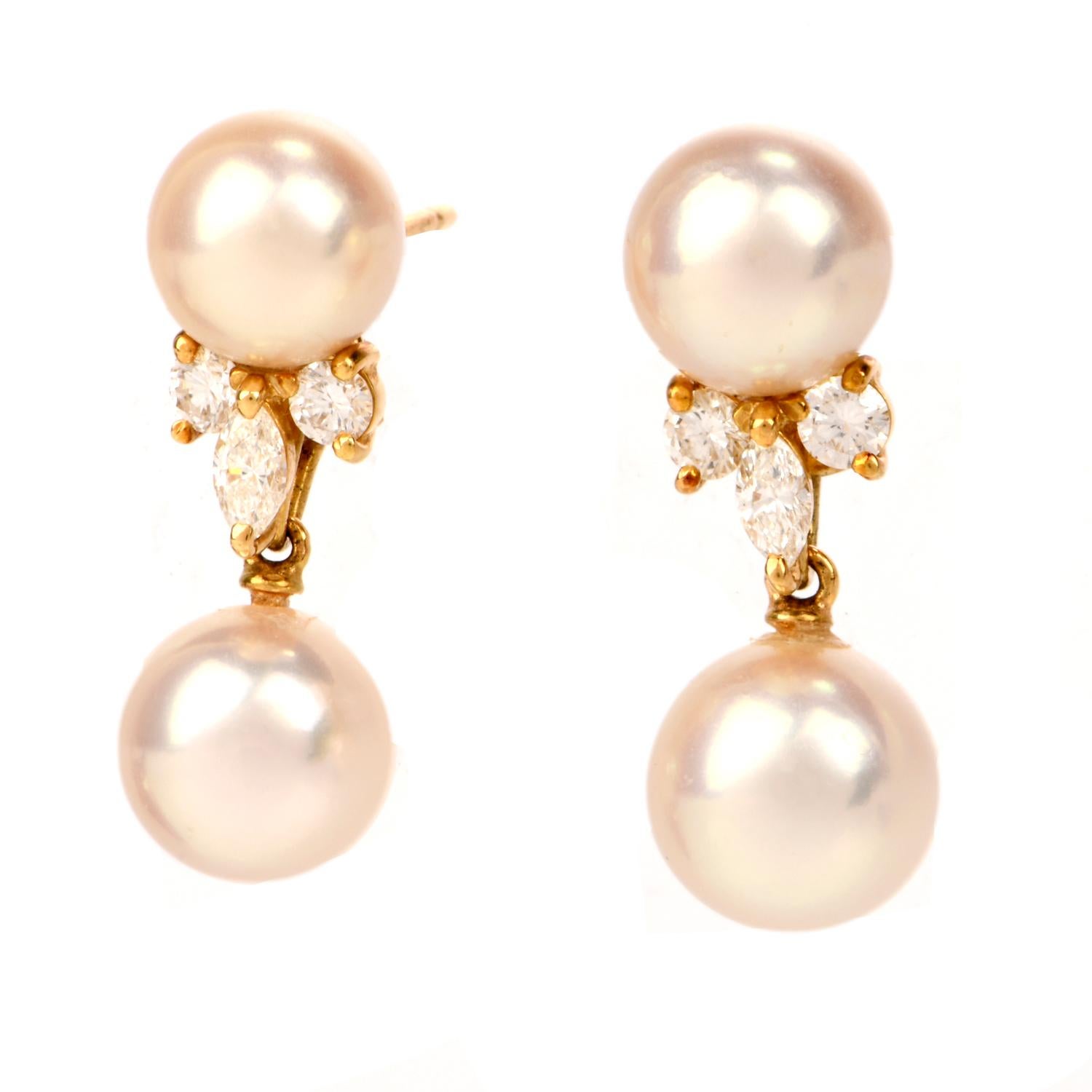 pearl drop earrings mikimoto