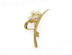 Mikimoto Akoya Pearl Flower Brooch in 18K