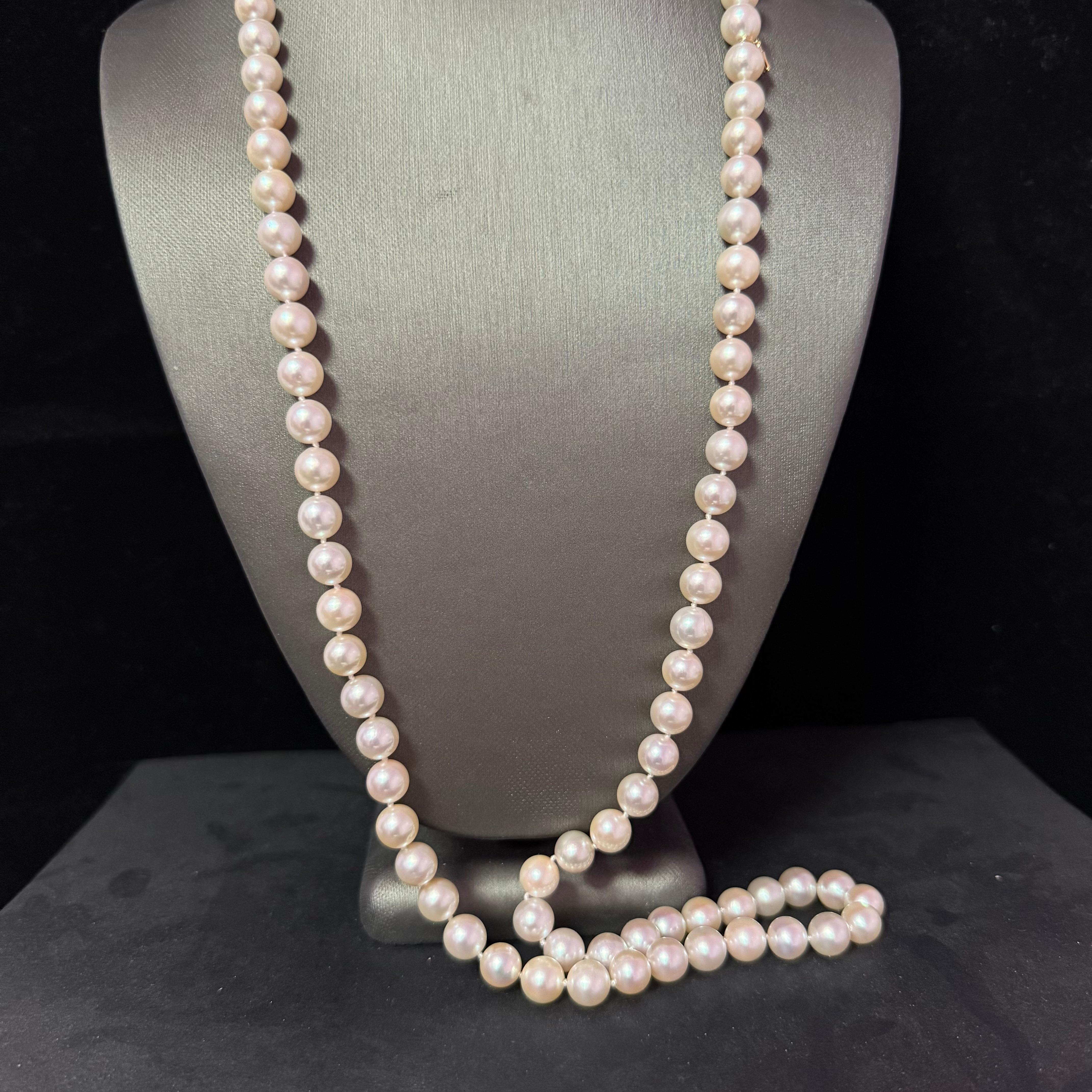 Collana di perle Mikimoto Akoya da 9 mm e 33,5