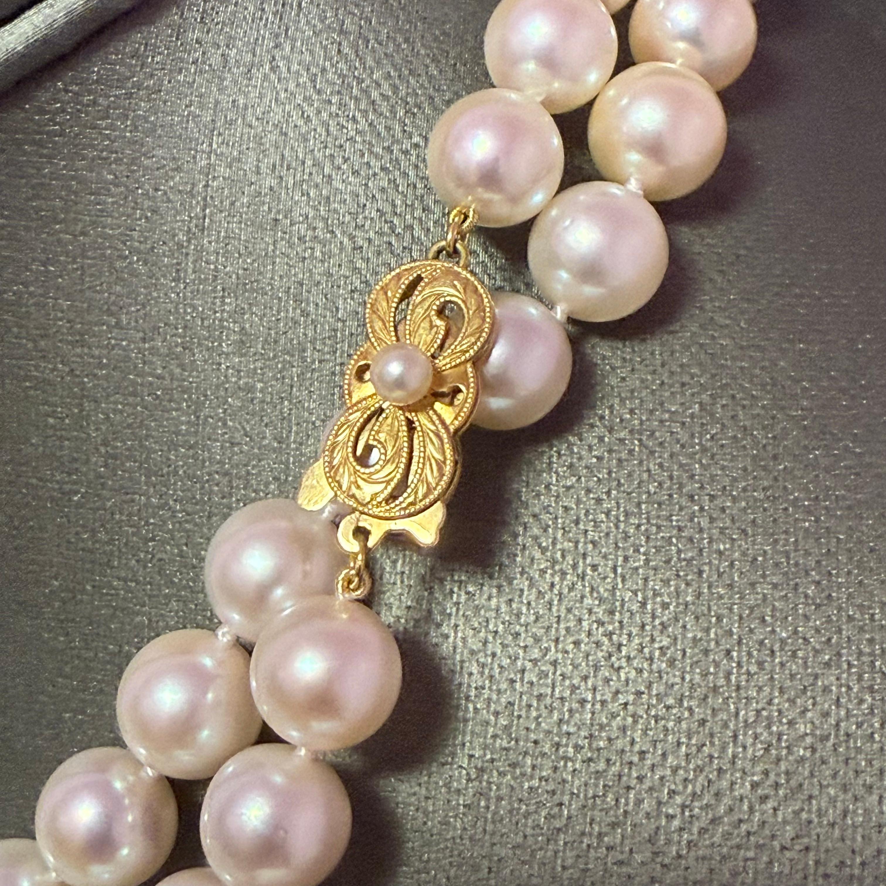 Collana di perle Mikimoto Akoya da 9 mm e 33,5