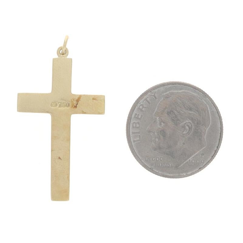 Mikimoto Akoya Pearls Christian Cross Pendant Yellow Gold 18k Religious Symbol In Excellent Condition For Sale In Greensboro, NC