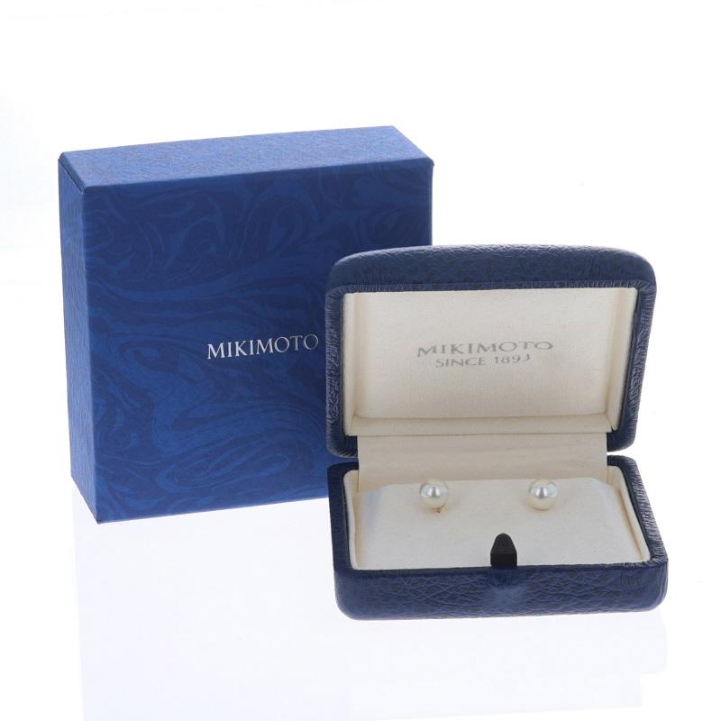 Orecchini con perle Akoya di Mikimoto - Oro giallo 18 carati - Perforati in vendita 1