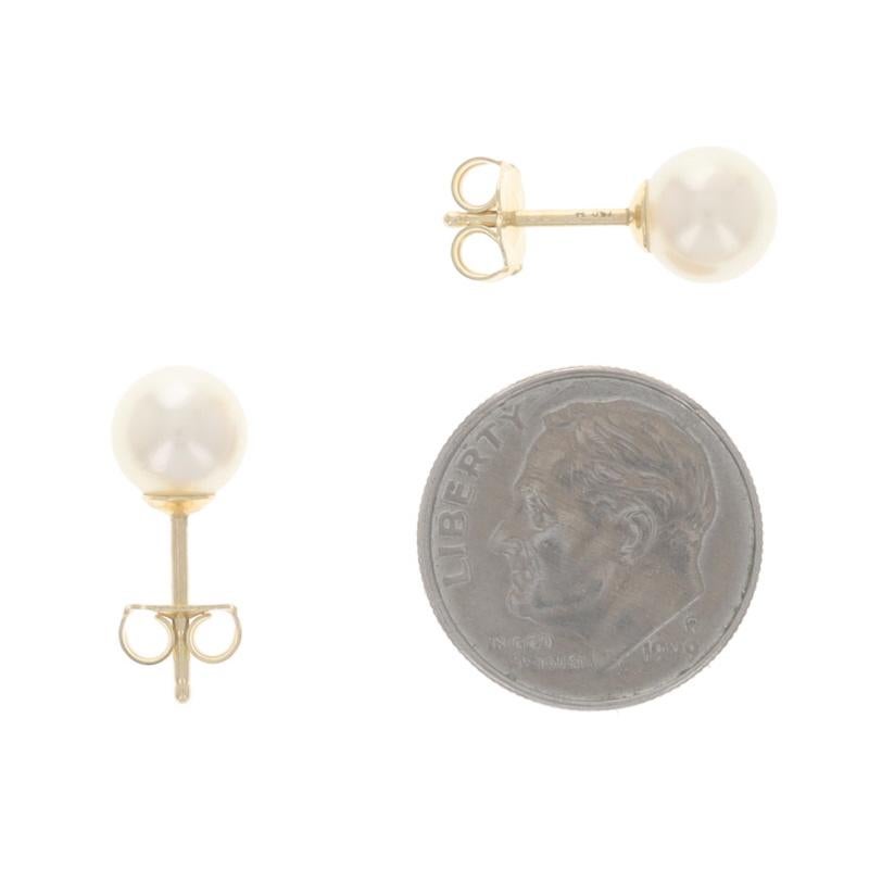 Boucle d'oreilles en perles d'Akoya de Mikimoto - Or jaune 18k percé Pour femmes en vente