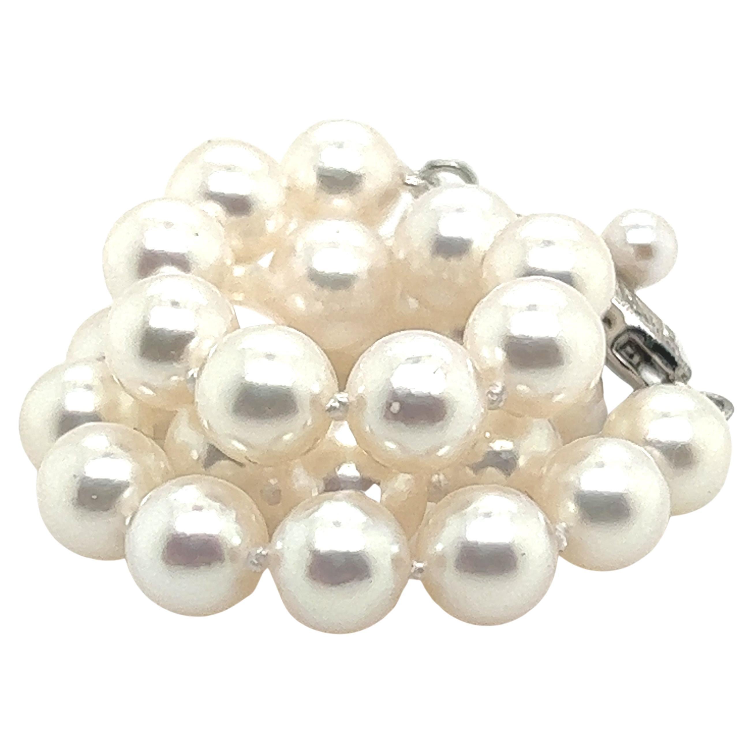 Authentic Mikimoto Estate Akoya Perlen Armband 7