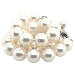 Mikimoto Authentic Estate Akoya Pearl Bracelet Silver Clasp