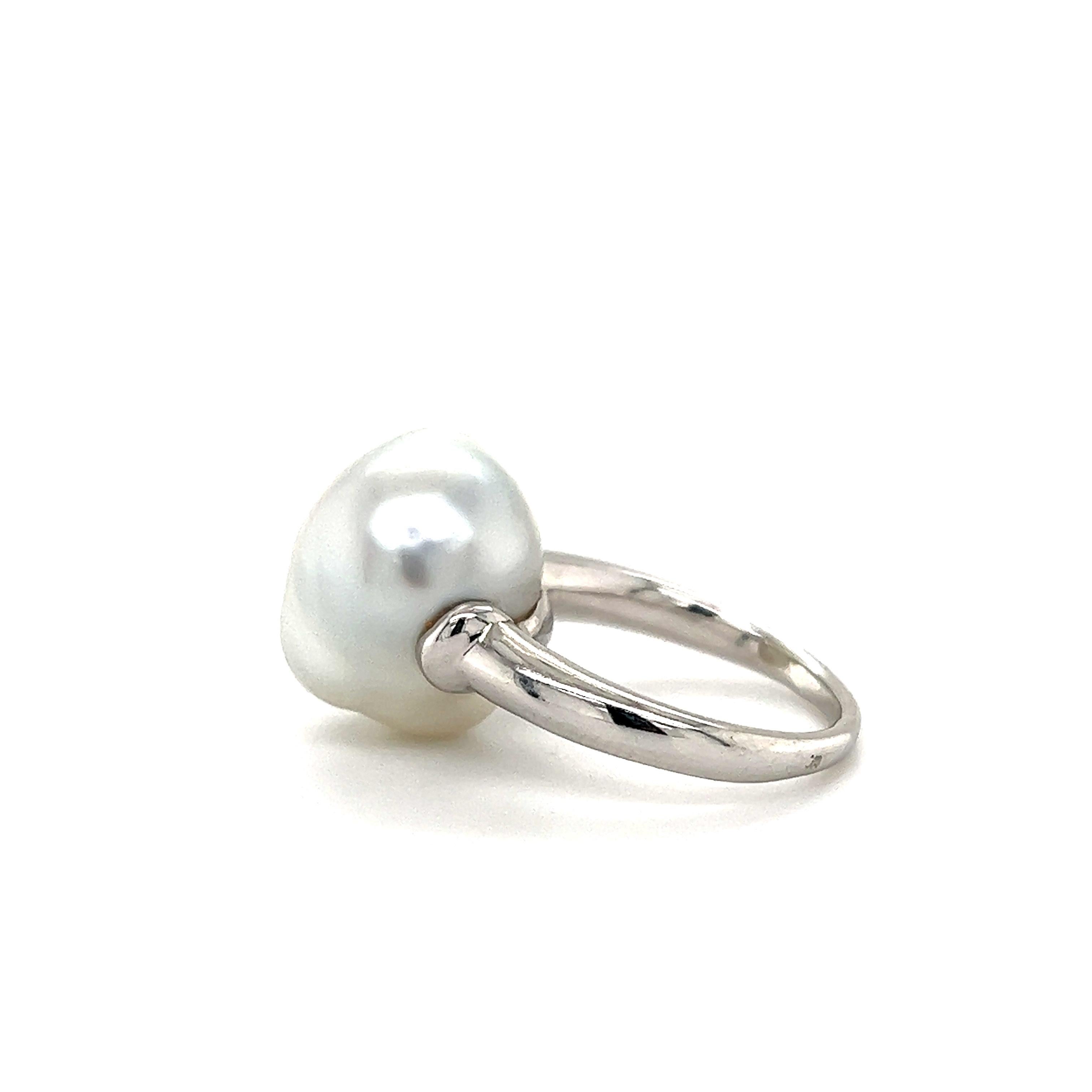 tension set pearl ring