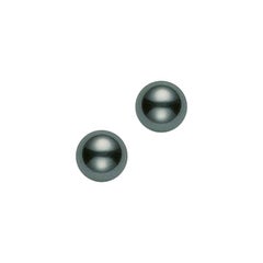 Mikimoto clous de chevalière noirs en perles des mers du Sud PES802BW