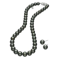 Mikimoto Black South Sea Strand and Stud Earring Set XN010516BRV40209