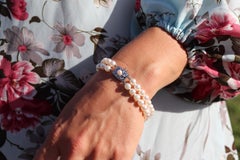 Mikimoto Bracelet. Vintage 18k Gold Mikimoto Pearl Double Strand Bracelet.