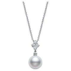 Mikimoto Classic Elegance White South Sea Pearl and Diamond Pendant PPA838NDW10