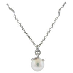Mikimoto Classics Gold Pearl Diamond Pendant Necklace