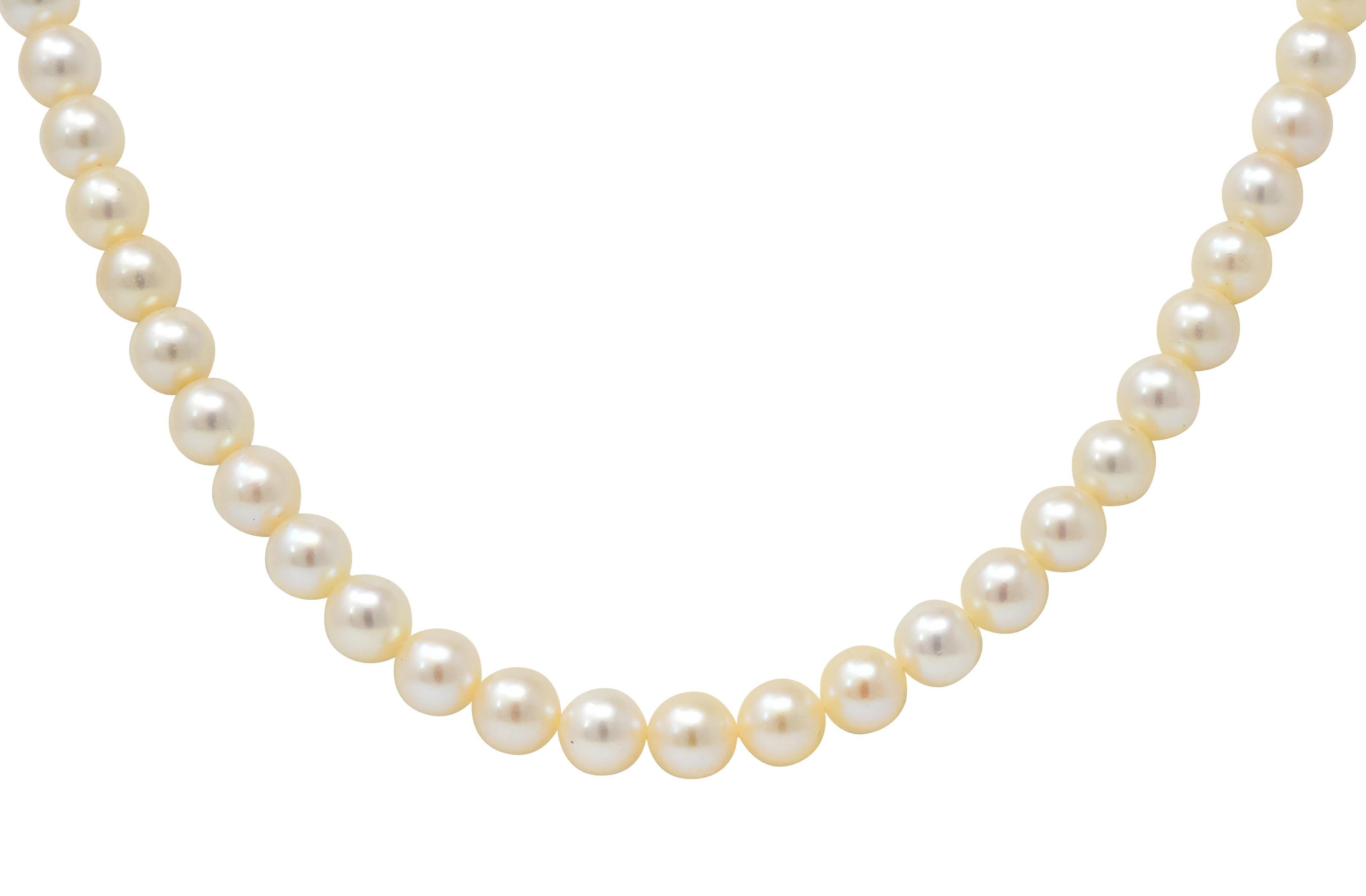 Mikimoto Contemporary Cultured Pearl 14 Karat Gold Necklace 1