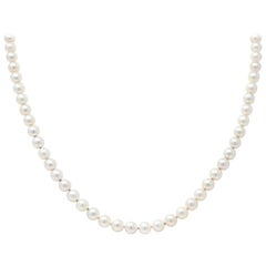 Mikimoto Contemporary Cultured Pearl 18 Karat Yellow Gold Necklace