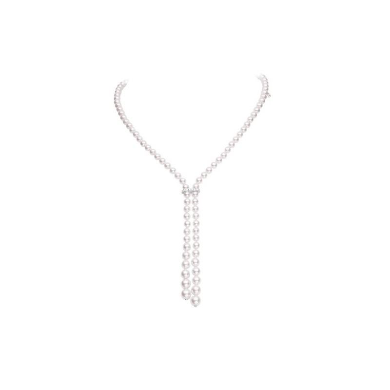 Mikimoto Convertible Graduated Akoya Necklace MZQ10044ADXW In New Condition In Wilmington, DE