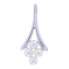 Mikimoto Cultured Akoya Pearl Cluster Pendant - Sterling Silver 925