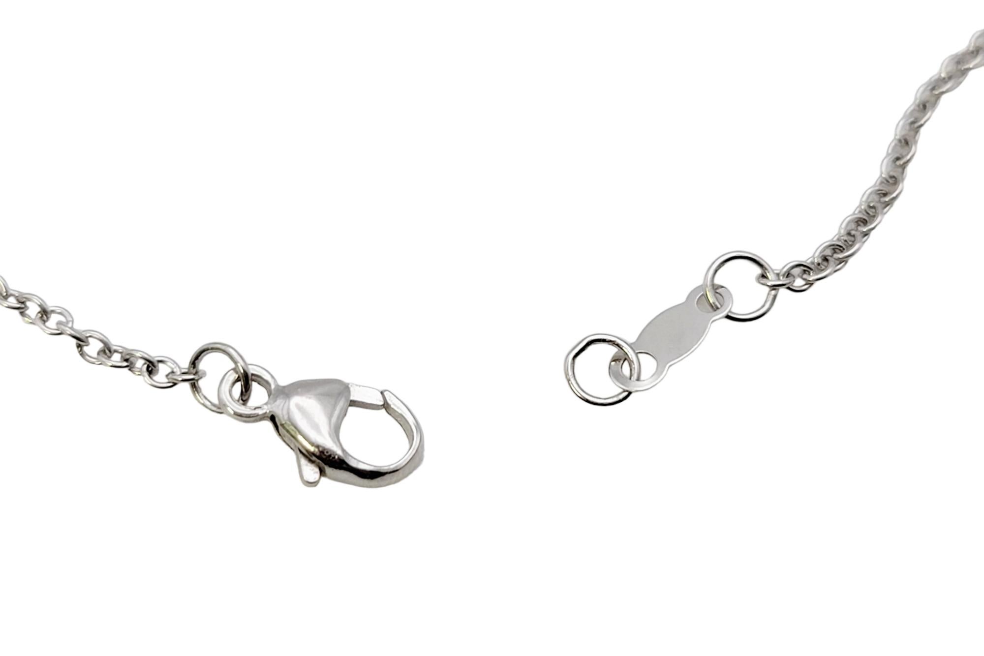 Mikimoto Zuchtperlen- und Diamant-Tropfen-Anhänger-Halskette aus 18 Karat Weißgold im Angebot 4
