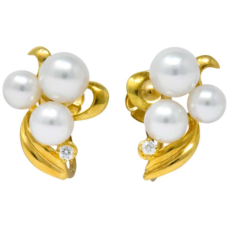 Mikimoto pearl earrings sale Clearance