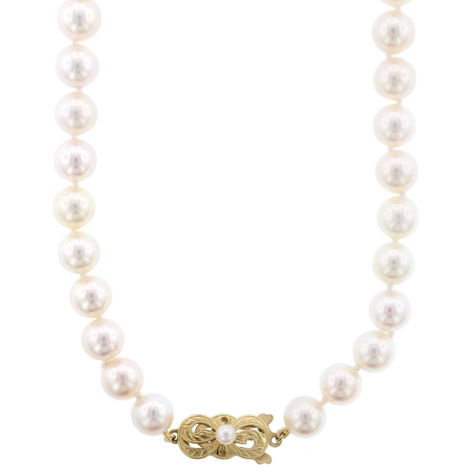 Mikimoto Cultured Pearl Necklace at 1stDibs