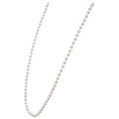 Mikimoto Cultured Pearl Yellow Gold Necklace