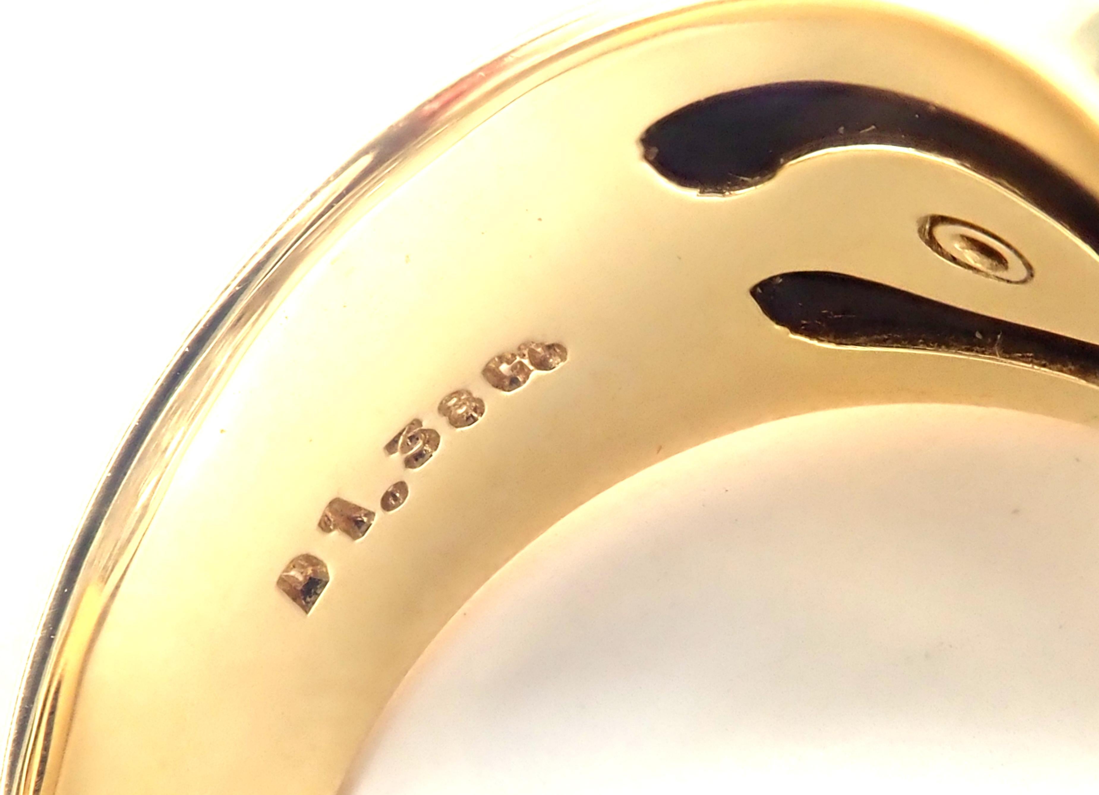 Mikimoto Ring aus Platin und Weißgold mit blauer Emaille und Diamanten im Angebot 2