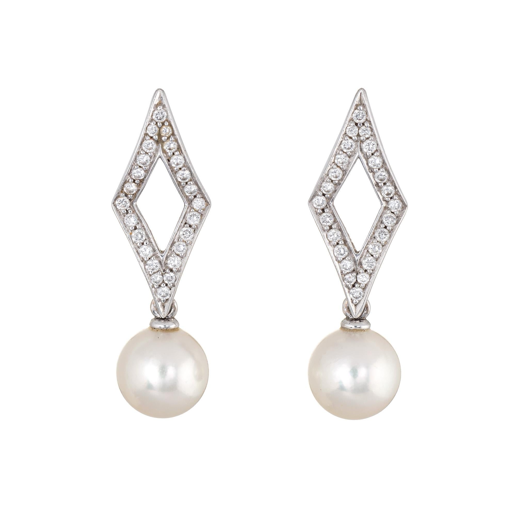 large pearl earrings drop