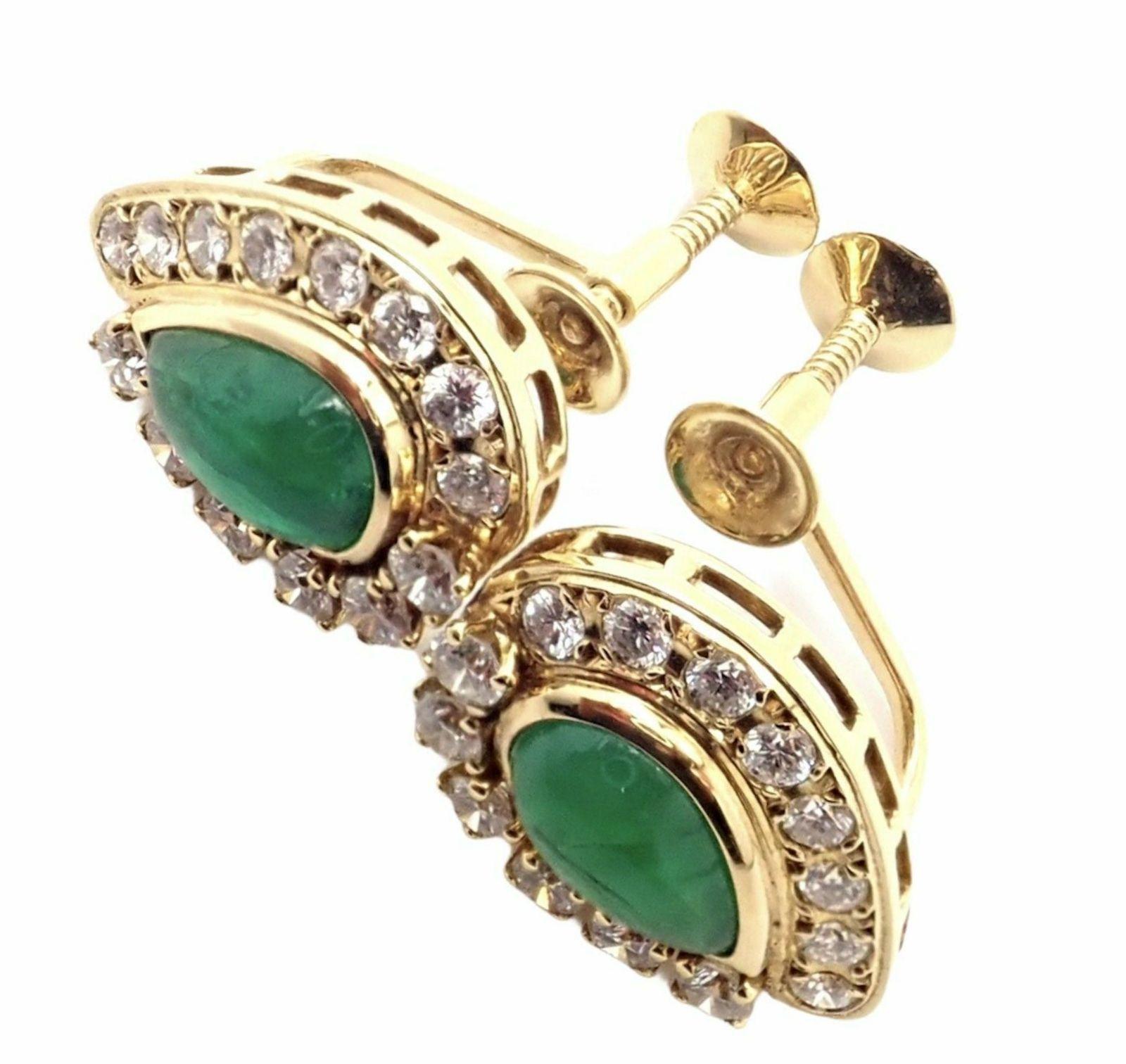 18k Yellow Gold Diamond And Emerald Teardrop Earrings by Mikimoto. 
With 28 round brilliant cut diamonds VS1 clarity, G color total weight approximately 0.95ct
2 pear shape emeralds total weight approximately 2.27ct
Details: 
Measurements: 12mm x