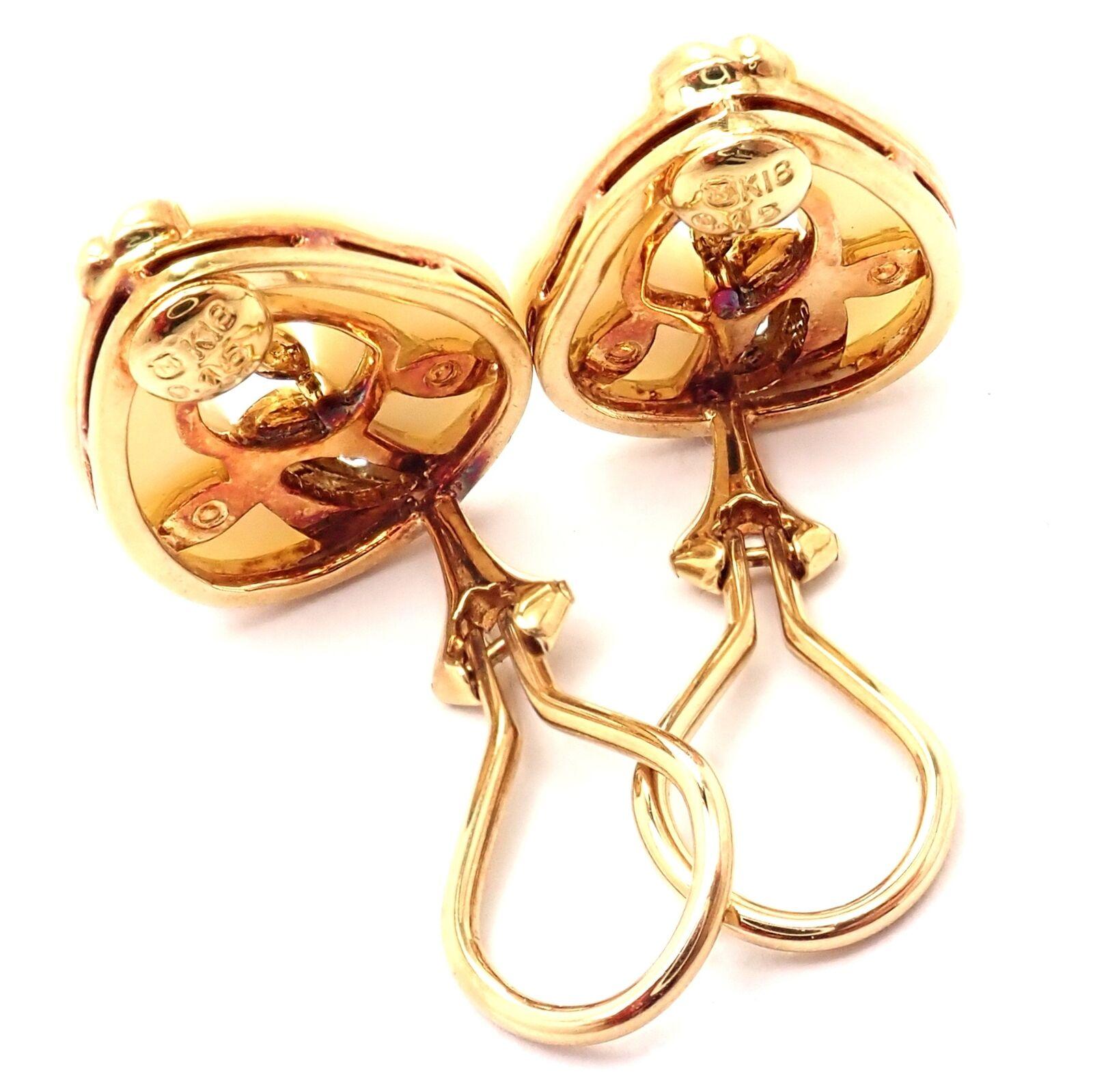 Mikimoto Diamond White Coral Yellow Gold Earrings For Sale 2