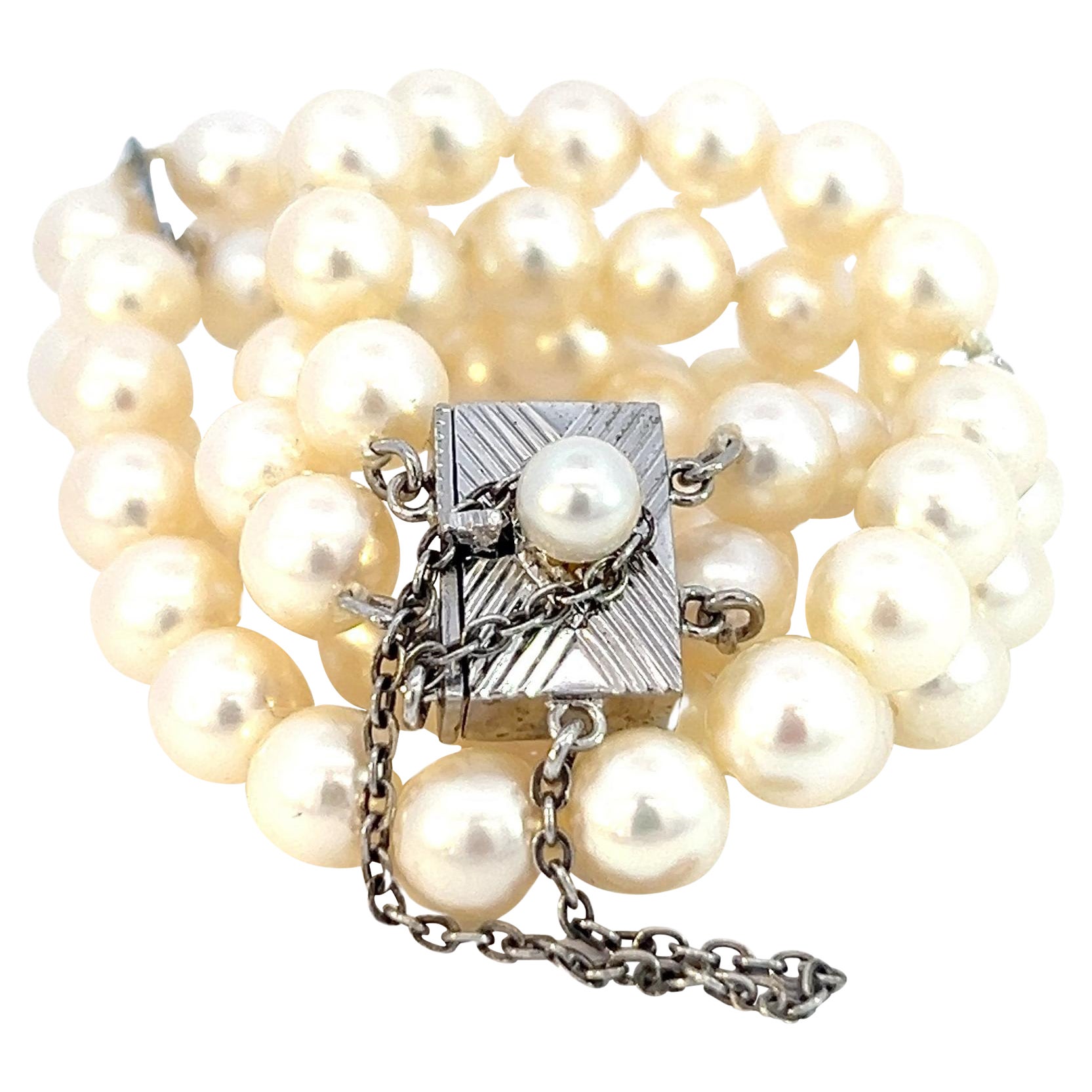 Mikimoto Estate Pulsera de 2 vueltas de perlas Akoya 7,625" 5,85 mm en venta
