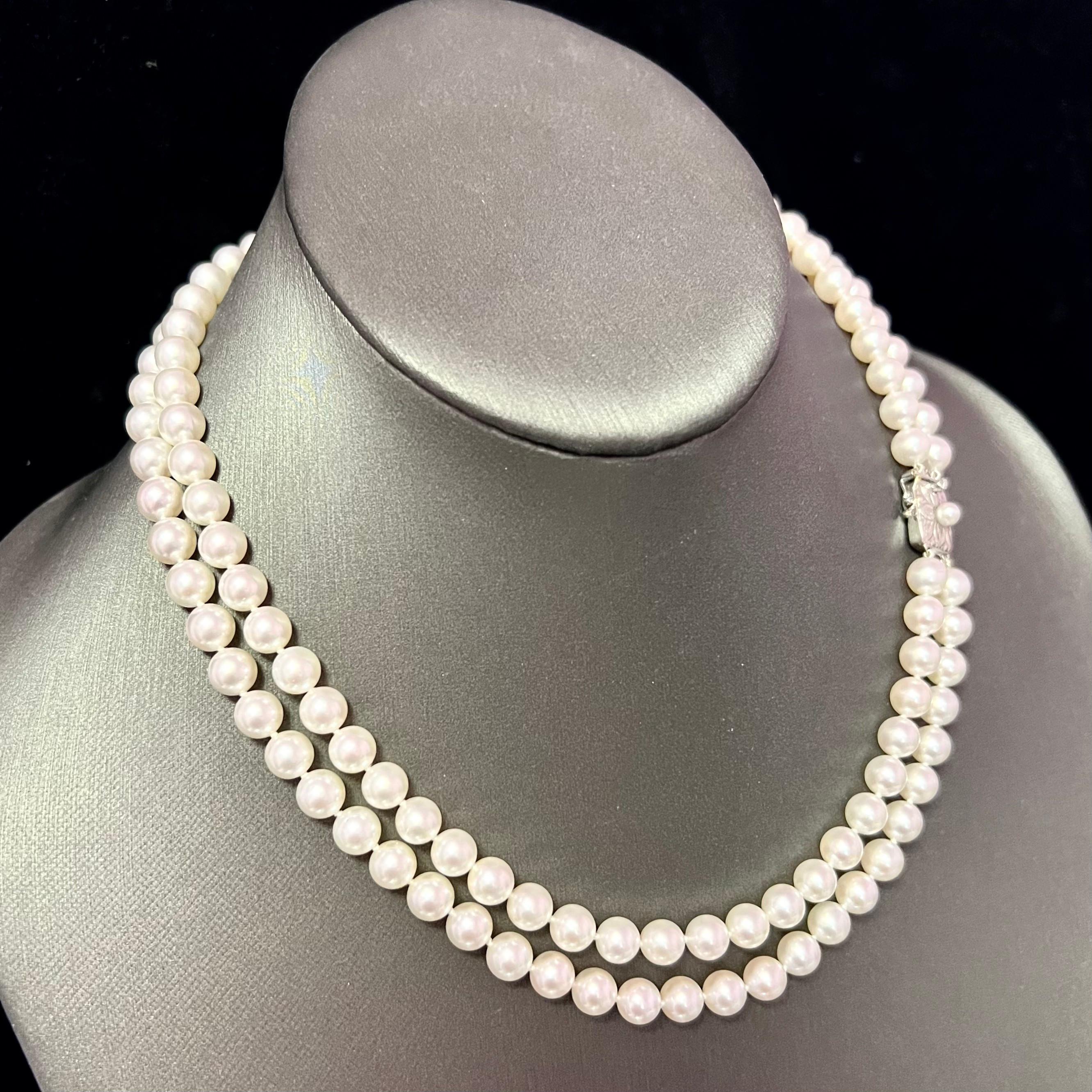 2 strand pearl necklace