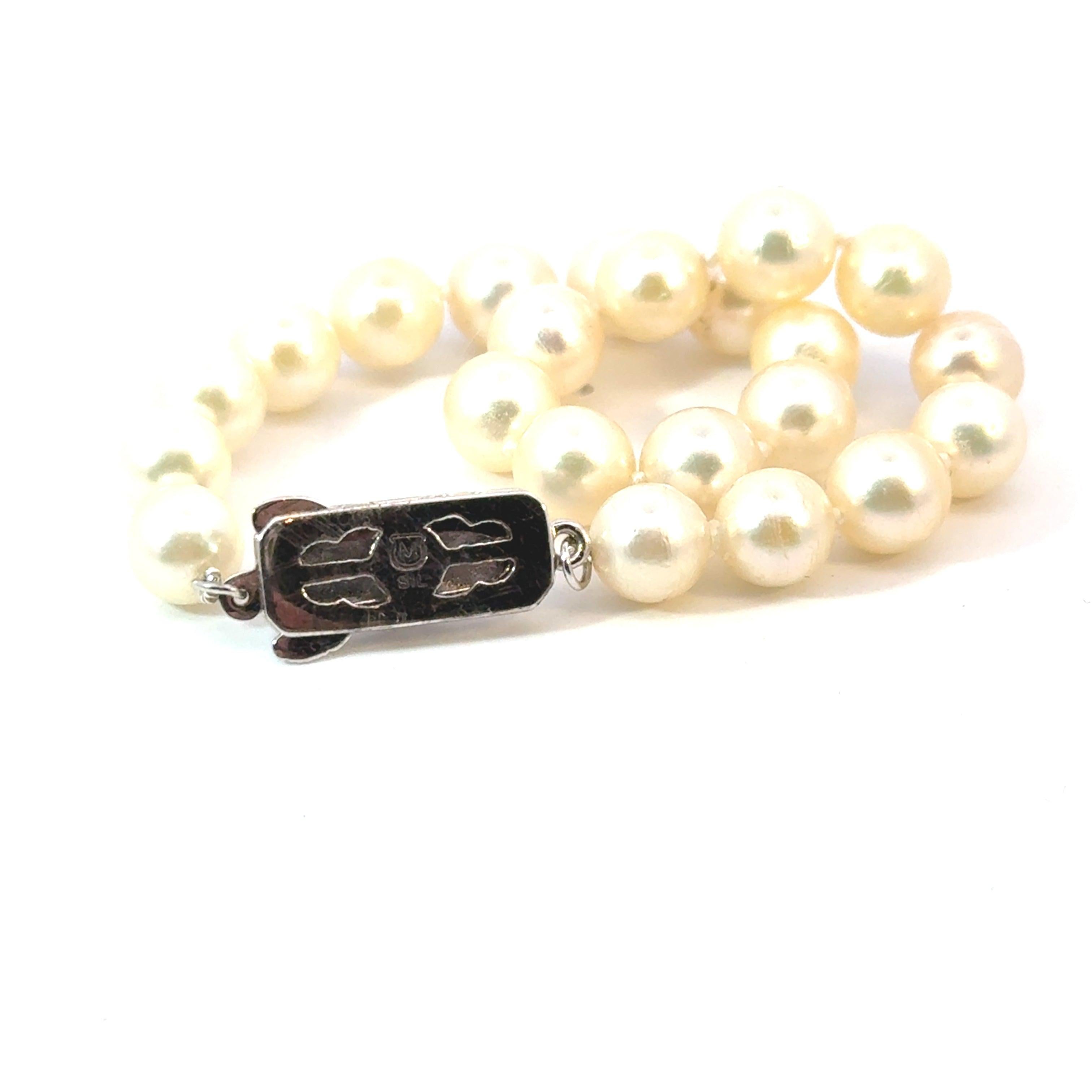 Moderne Mikimoto Estate Akoya Pearl Bracelet 7