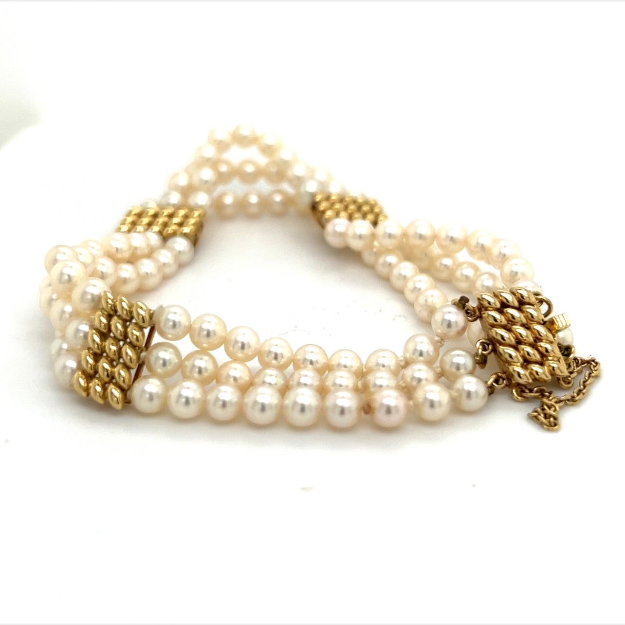 Women's Mikimoto Estate Akoya Pearl Bracelet 7.5