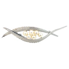 Mikimoto Broche Akoya en argent sterling et perles de succession, 5 mm