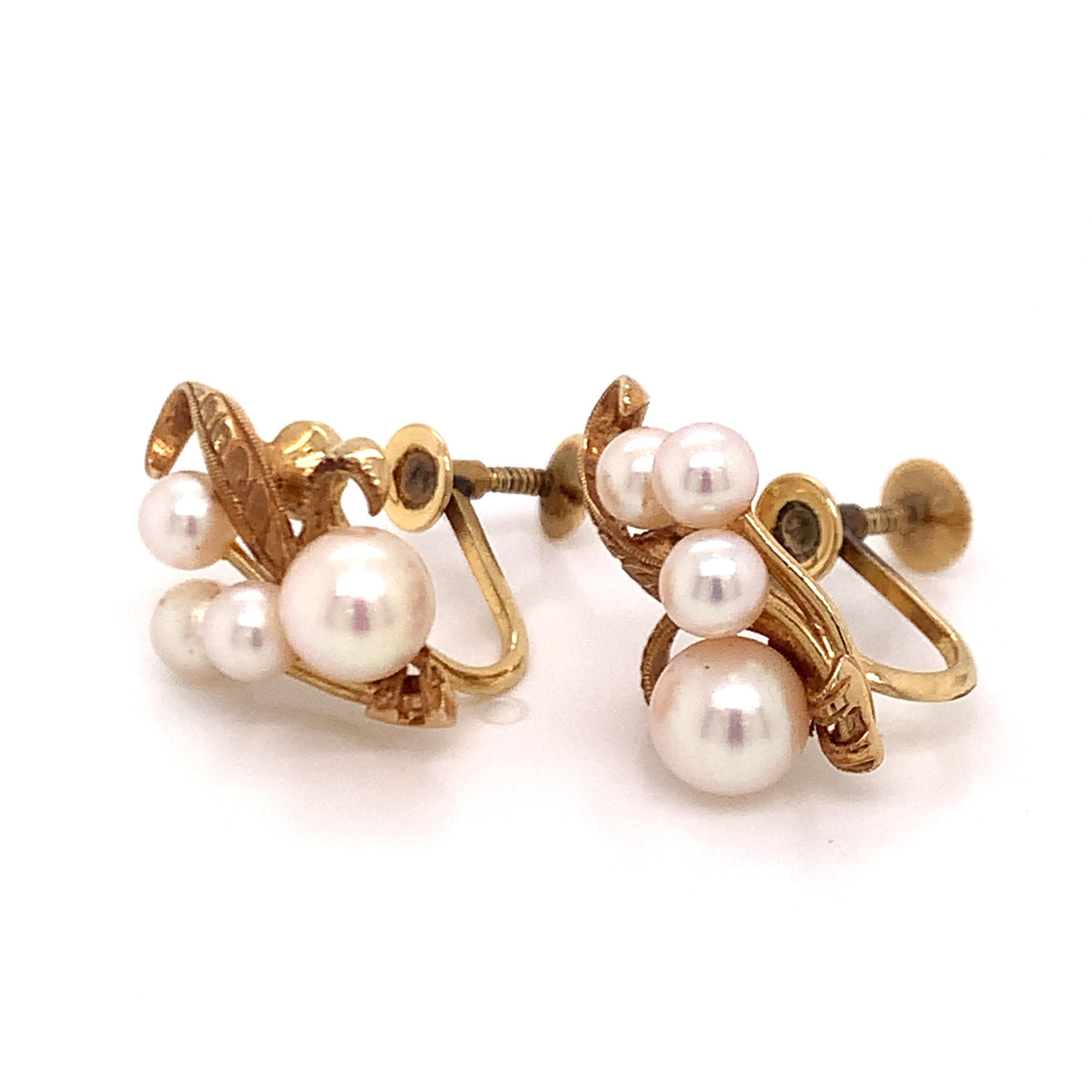 mikimoto clip on earrings