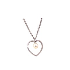 Mikimoto Estate Akoya Pearl Necklace 16" Sterling Silver