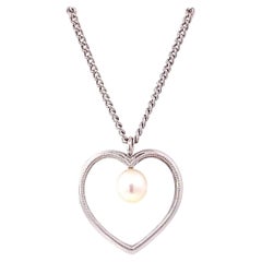 Mikimoto Estate Collar de Perlas Akoya 16" Plata de Ley