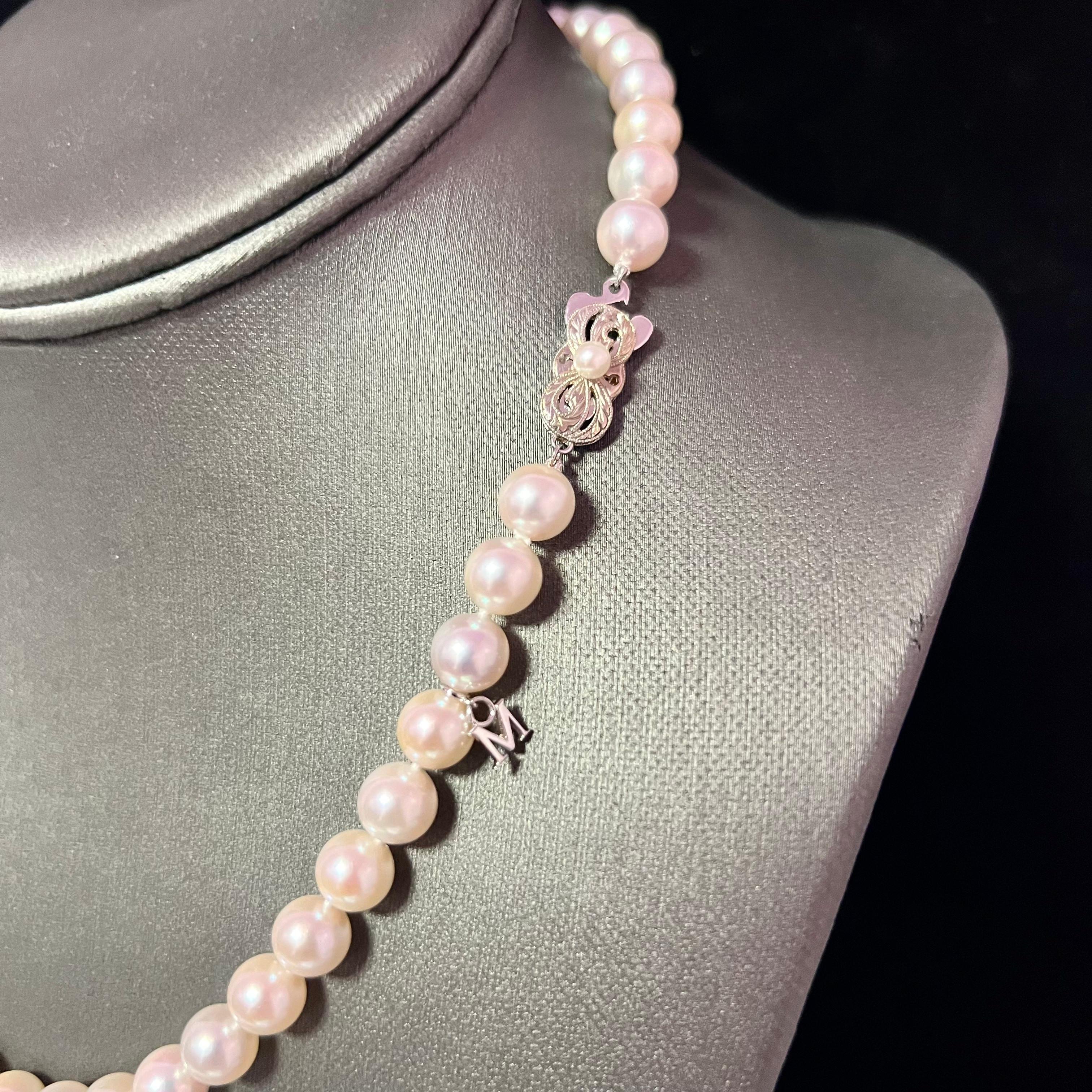 Mikimoto Estate Collier de perles d'Akoya 17